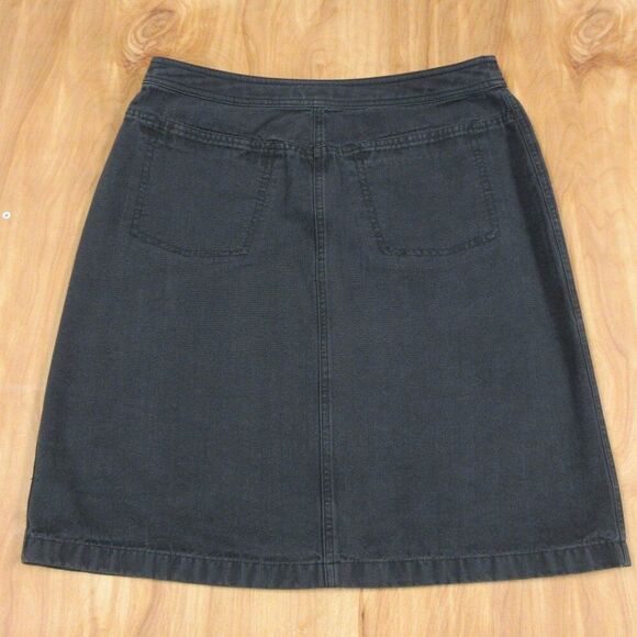 BANANA REPUBLIC Soft Black Denim Jean Mini Skirt VINTAGE Sz 10 Above Knee Y2K - Picture 5 of 8
